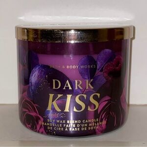 Bath & Body Works Dark Kiss Scented Candle 3 Wick Discontinued New